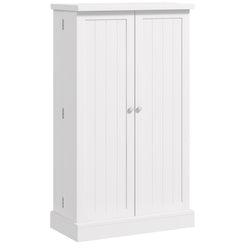 HOMCOM Freestanding Kitchen Pantry Storage Cabinet Kitchen Cabinet with 5-Tier Shelf 12 Spice Racks Adjustable Shelves White