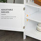 HOMCOM Wooden Console Table with Open Shelf and 2 layers Cabinet  Kitchen Furniture