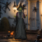 Outsunny 5.6' Life Size Clown Outdoor Halloween Decoration Animatronic, Animated Prop w/ Light Up Eyes