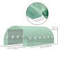 Outsunny Walk-in Greenhouse 20x10x7ft Heavy Duty Outdoor Backyard Seed Plant Vegetables Grow Warm House Green