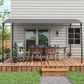 Outsunny 10' x 13' Outdoor Pergola with UV30+ Protection Canopy and Steel Frame for Porch, Patio, Deck, Backyard, Dark Grey