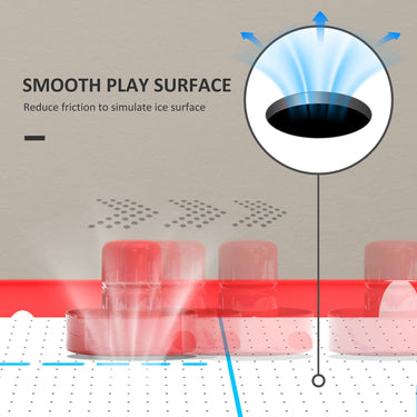 Soozier Folding Air Hockey Table 40" Arcade Table with 2 Pucks, 2 Pushers, Scoreboard for Family Game Room, Living Room, White