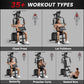 Soozier Multi-Exercise Home Gym Station with 99lbs Weight Stack, for Full Body Workout
