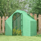 Outsunny 6 x 3.3 x 5.5ft Walk-in Garden Greenhouse with Door & Top Window, Portable Mini Greenhouse for Plants Flowers Herbs Tomatoes, Outdoor Hot House Growing Tent with Steel Frame & PE Cover