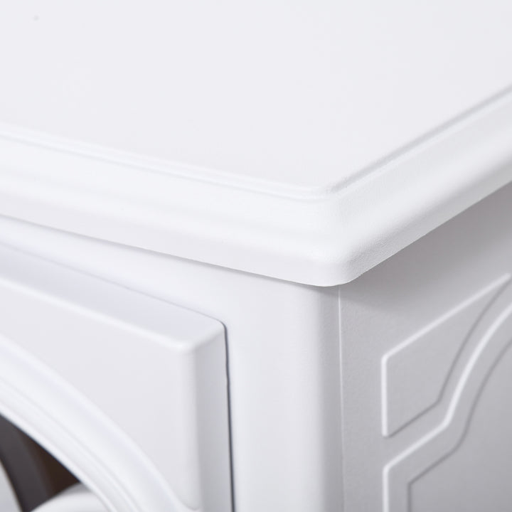 HOMCOM Electric Fireplace Heater, Freestanding Fireplace Stove with Realistic Flame Effect, Overheat Safety Protection, 750W/1500W, Black