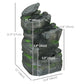 Outsunny 4-Tiered Outdoor Jar and Bowls Water Fountain with LED Lights, Adjustable Flow, 26.4-inch Resin Waterfall Fountain