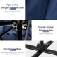 Outsunny 8' x 8' Square Patio Hanging Offset Umbrella with 360Â° Rotation, Aluminum Outdoor Cantilever Parasol with Crank & Tilt, Sun Canopy Shelter with Cross Base, Dark Blue