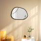 HOMCOM 36" Round Mirror, Bathroom Wall Mirror with Metal Frame, Decorative Vanity Mirror for Living Room, Bedroom, Black