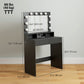 HOMCOM Vanity Table, Makeup Dressing Table with LED Lighting Mirror, Drawers, for Bedroom, Black