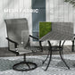 Outsunny Outdoor Swivel Dining Chairs Set of 2, High Back Swivel Chairs with All Weather Mesh for Deck, Backyard, Poolside, Grey