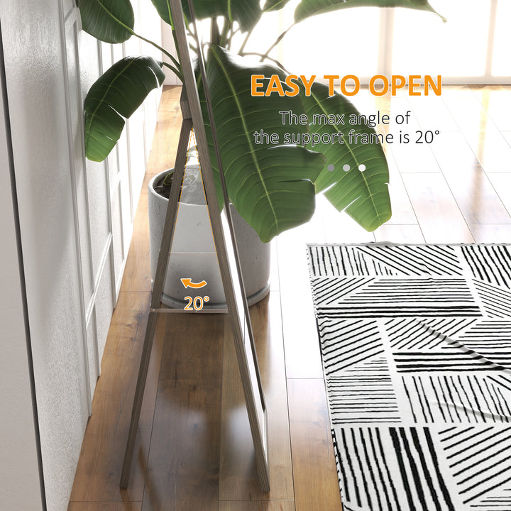 HOMCOM 15" x 62" Full Length Mirror for Bedroom, Free Standing Dressing Mirror, Wall Mirror for Living Room, Grey