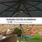 Outsunny 11FT Patio Umbrella, Cantilever Umbrella with 8 Ribs, 360Â° Rotation, Easy Adjustment for Garden, Deck, UPF 50+, Grey