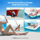 Outsunny 8' x 6' Water Floating Dock, Rafting Inflatable Island with Air Pump and Backpack for Pool, Beach, Ocean, Blue & Green
