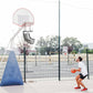 Soozier Basketball Hoop Ball Returner, Height Adjustable Basketball Rebounder with 360Â° Rotatable Return Chute, Black