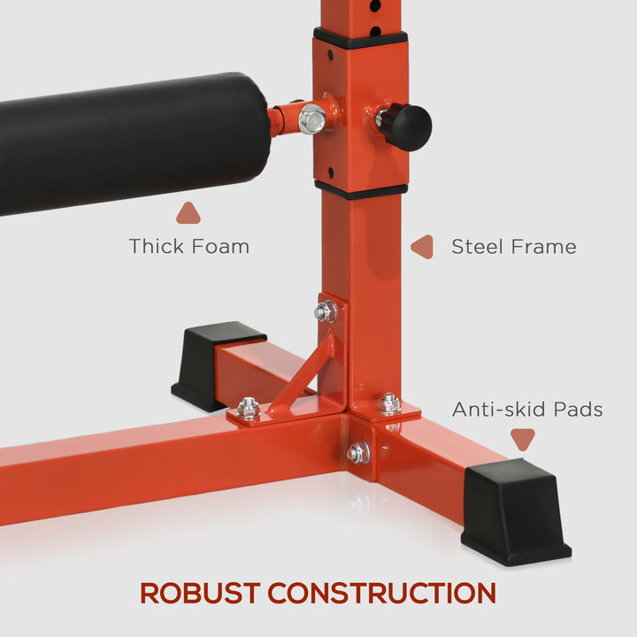 Soozier Bulgarian Split Squat Stand, 12-Level Adjustable Single Leg Squat Stand for Lower Body Strength Training, Yellow