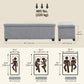 HOMCOM 44 Inches Ottoman with Storage, Lid, Legs, Corduroy End of Bed Bench for Living Room, Bedroom, Entryway, Light Grey