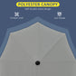 Outsunny 6.6 x 6ft Half Patio Umbrella Outdoor Parasol with Double-Sided Canopy, Crank Handle, Base for Garden, Balcony, Grey