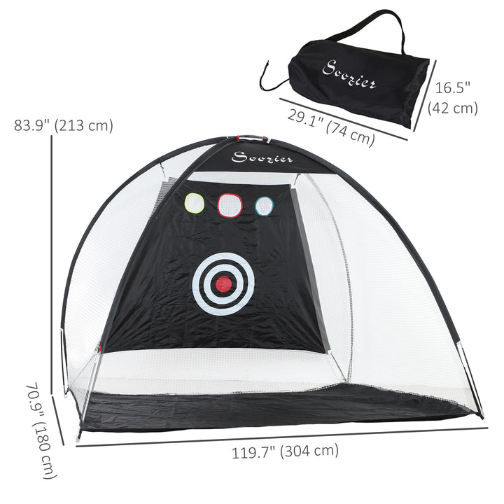 Soozier Golf Net, 10 x 6ft Golf Practice Net for Backyard Driving, Multi-Target Golf Hitting Net, Indoor, Outdoor