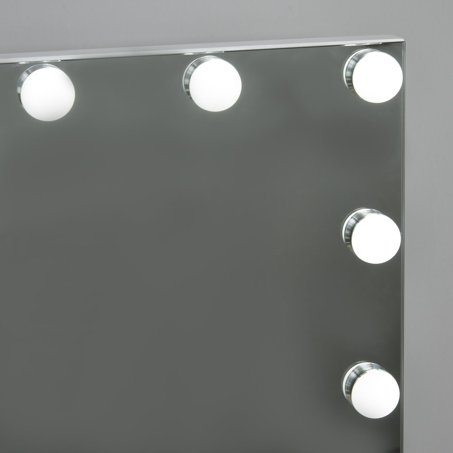HOMCOM, Hollywood Lighted Makeup Mirror with 12 Dimmable LED Bulbs, 3 Color Lighting Modes, Touch Control Design for Cosmetic Dressing Table, White
