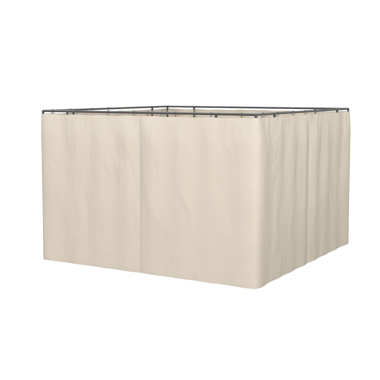 Outsunny 10' x 13' Universal Gazebo Sidewall Set with 4 Panels, Hooks/C-Rings Included for Pergolas & Cabanas, Beige
