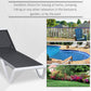 Outsunny Outdoor Chaise Lounge Chair, Patio Aluminum Tanning Chair with 5-Level Adjustable Back, Portable Wheels, Breathable Mesh Fabric, for Pool, Deck,  Garden, Black