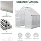 Outsunny 6' x 12' x 6.5' Walk-in Greenhouse, Polycarbonate Greenhouse with Adjustable Roof Vent, Base, Sliding Door, Clear