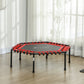 Soozier 45" Rebounder Trampoline for Adult, Quiet Bungee Rebounder with LED Lights Remote Control, Red