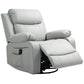 HOMCOM PU Leather Reclining Chair with Vibration Massage Recliner, Swivel Base, Rocking Function, Remote Control, Black