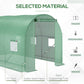 Outsunny 8'x6.6'x6.6' Heavy Duty Walk-in Greenhouse Garden Tunnel Hot House Outdoor Flower Vegetable Growth Warm House Roll Up Door, Windows, Steel
