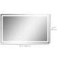 HOMCOM 39" x 24" Bathroom Mirror with LED Lights, Wall Mounted Vanity Mirror with Anti-Fog Pad and Touch Button, Clear