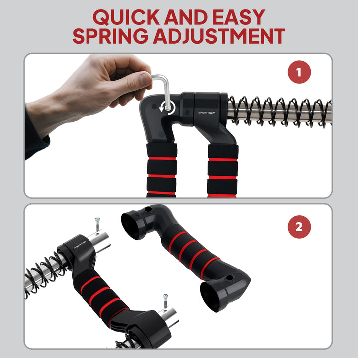 Soozier Chest Expander, Spring Chest Exerciser with 22-110 lbs Resistance for Men and Women Home Gym, Office or Travel