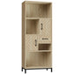 HOMCOM 5-Tier Bookcase, Storage Bookshelf, Display Shelves with Adjustable Shelves for Living Room, Home Office, Nature Wood