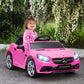 Aosom 12V Ride On Car with Parent Remote Control Two Motors Music Lights Suspension Wheels for 3-6 Years Black