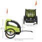 Aosom 2 Seat Bike Trailer for Kids, Baby Stroller with Storage Bag, 5 Point Harness, Bicycle Trailer with 20" Wheels, Green