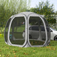 Outsunny 11' x 11.5' Screen Tent, Pop Up Camping Gazebo with Portable Carry Bag and 2 Doors, Cream White