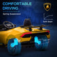 Qaba 12V Lamborghini Huracan Licensed Kids Electric Car with Remote Control, Spring Suspension, Transport Wheels, Yellow