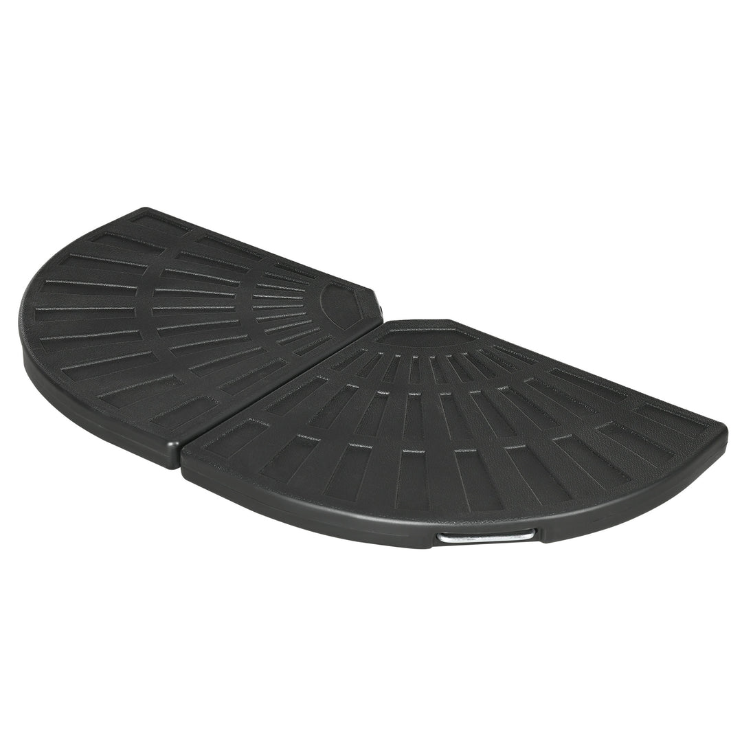 Outsunny 2-Piece Umbrella Weights for Cantilever Parasols with Handles, Heavy Duty Parasol Base Weights for Cross Base, Black