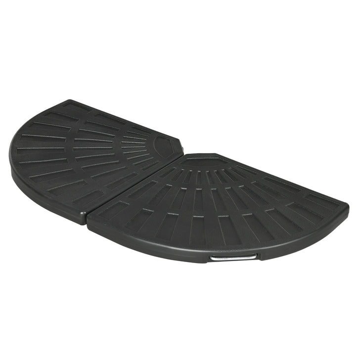 Outsunny 2-Piece Umbrella Weights for Cantilever Parasols with Handles, Heavy Duty Parasol Base Weights for Cross Base, Black