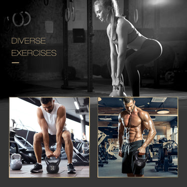 Soozier 26lb Fitness Kettlebell, Plastic Exercise Weight, Weightlifting Tools with Sand, Handle, Noise Reduction for Home, Gym