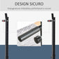 Soozier 2-Piece Barbell Rack, 53.5"-69.3" Height Adjustable Squat Rack Bench Press Rack, 440LBS Capacity