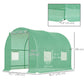 Outsunny 8'x6.6'x6.6' Heavy Duty Walk-in Greenhouse Garden Tunnel Hot House Outdoor Flower Vegetable Growth Warm House Roll Up Door, Windows, Steel
