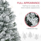 HOMCOM 7.5ft Artificial Snow Flocked Christmas Tree Xmas Tree Holiday Home Indoor Decoration for Party with Foldable Feet, Green