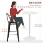 HOMCOM High Top Bar Table, Modern Round Dining Table with Painted Top and Steel Base, Bistro Table for 2 People, Black