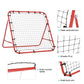 HOMCOM Volleyball Rebounder Net Football Training Aid Kickback Target Play Red