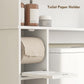 HOMCOM Over the Toilet Storage Cabinet, Bathroom Organizer with Adjustable Shelf, Toilet Paper Holder for Bathroom, Laundry