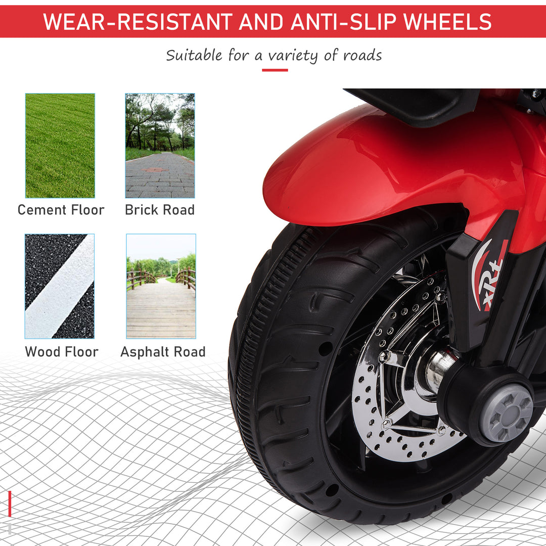 Aosom Kids Electric Pedal Motorcycle Ride-On Toy 6V Battery Powered w/ Music Horn Headlights Motorbike for Girls Boy Blue