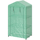 Outsunny 56" x 56" Walk-in Greenhouse Outdoor, Portable Gardening Plant Hot House with 2-Tier Shelf, Green