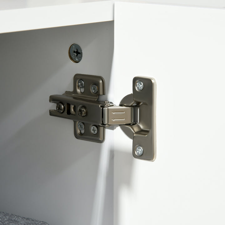 HOMCOM Modern Storage Cabinet Sideboard Buffet Cabinet with Gold Legs for Living Room Dining Room Hallway Grey