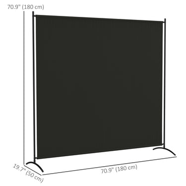 Outsunny Single Panel Room Divider, UV30+ Privacy Screen, Indoor Outdoor Privacy Panel with Stable Base, Black