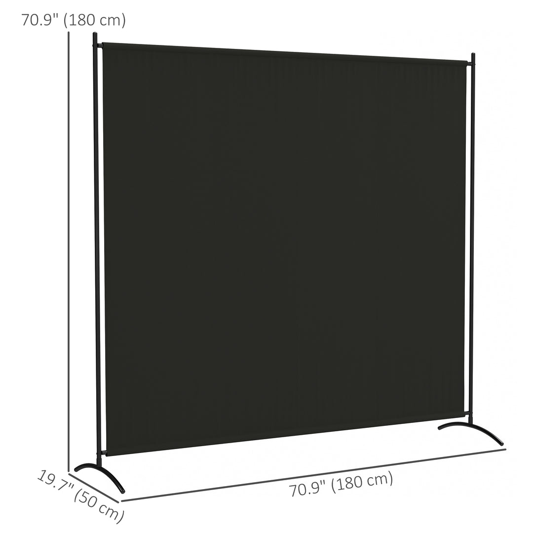 Outsunny Single Panel Room Divider, UV30+ Privacy Screen, Indoor Outdoor Privacy Panel with Stable Base, Black